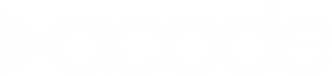 Logo of the brand with the word 'acoooe' in large white letters on a black background, preceded by a white left-pointing chevron